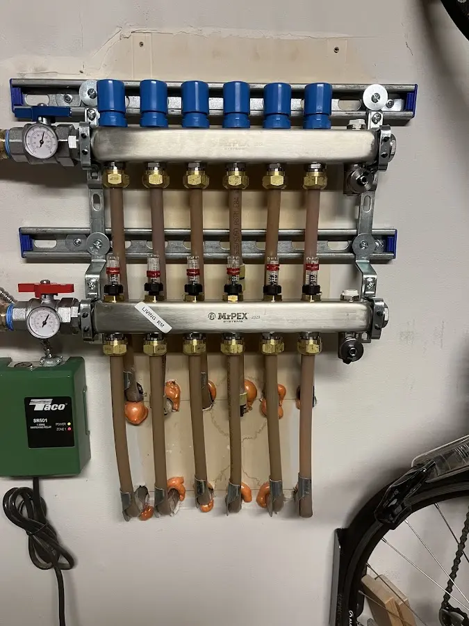 Plumber performing Gas Line Installation at a residential property in Temple